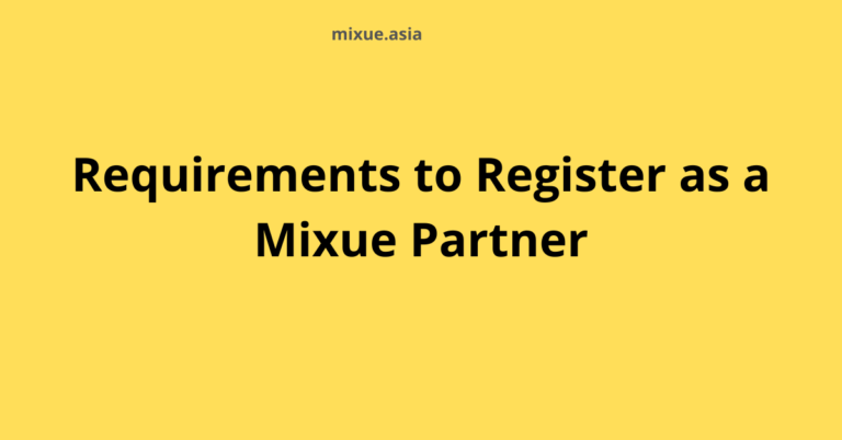 Requirements to Register as a Mixue Partner