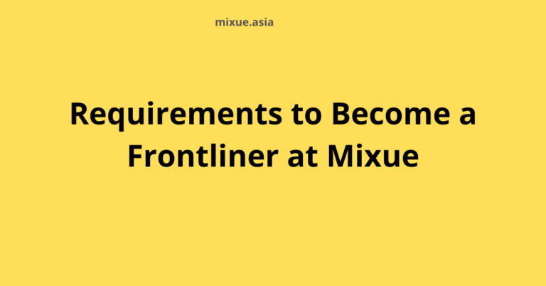 Requirements to Become a Frontliner at Mixue