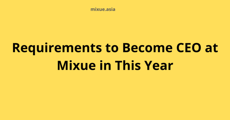 Requirements to Become CEO at Mixue in This Year